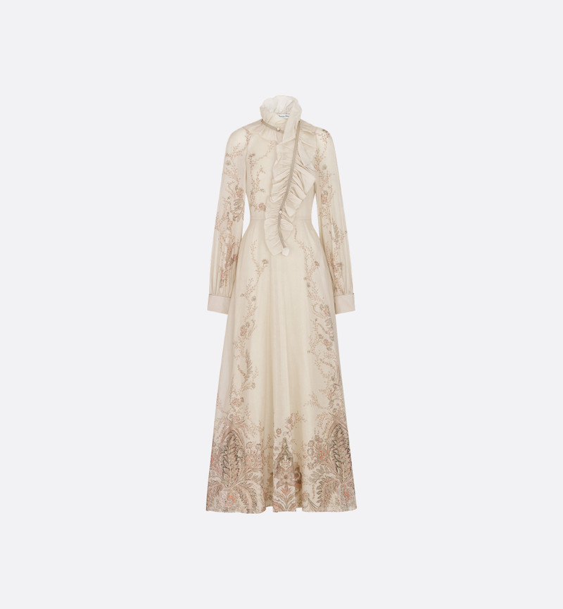 Long Dress with Removable Ruched Collar 1