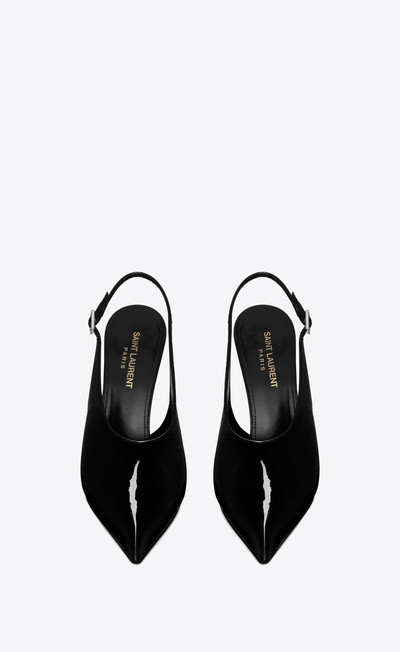 SAINT LAURENT nico slingback pumps in patent leather outlook