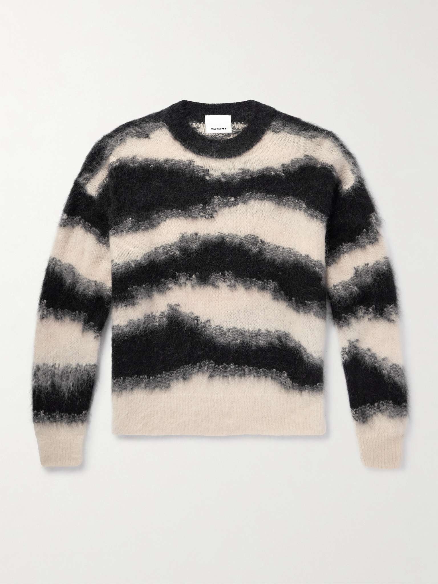Sawyers Striped Brushed-Knit Sweater - 1