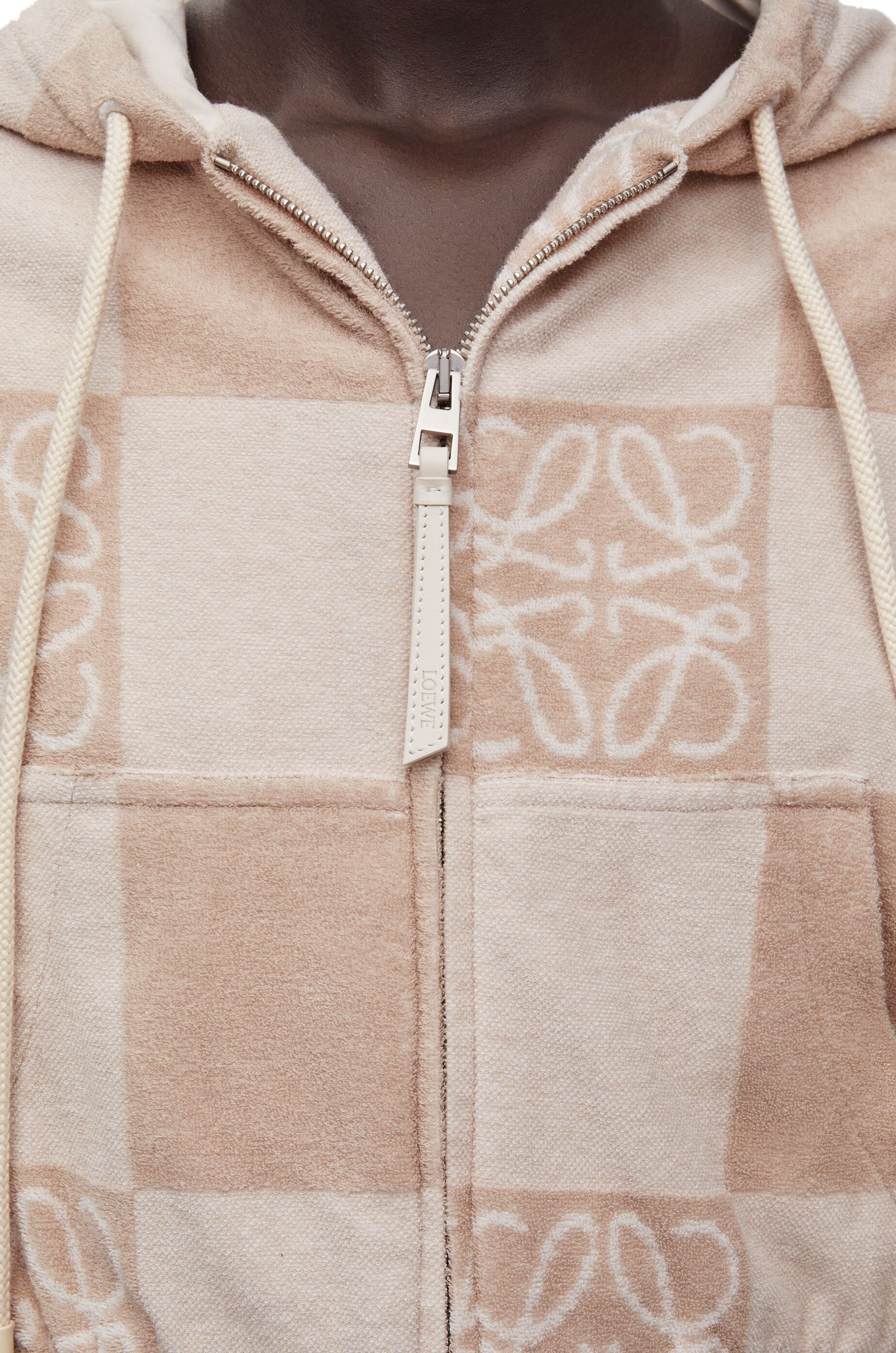 Cropped hoodie in terry cotton jacquard - 5