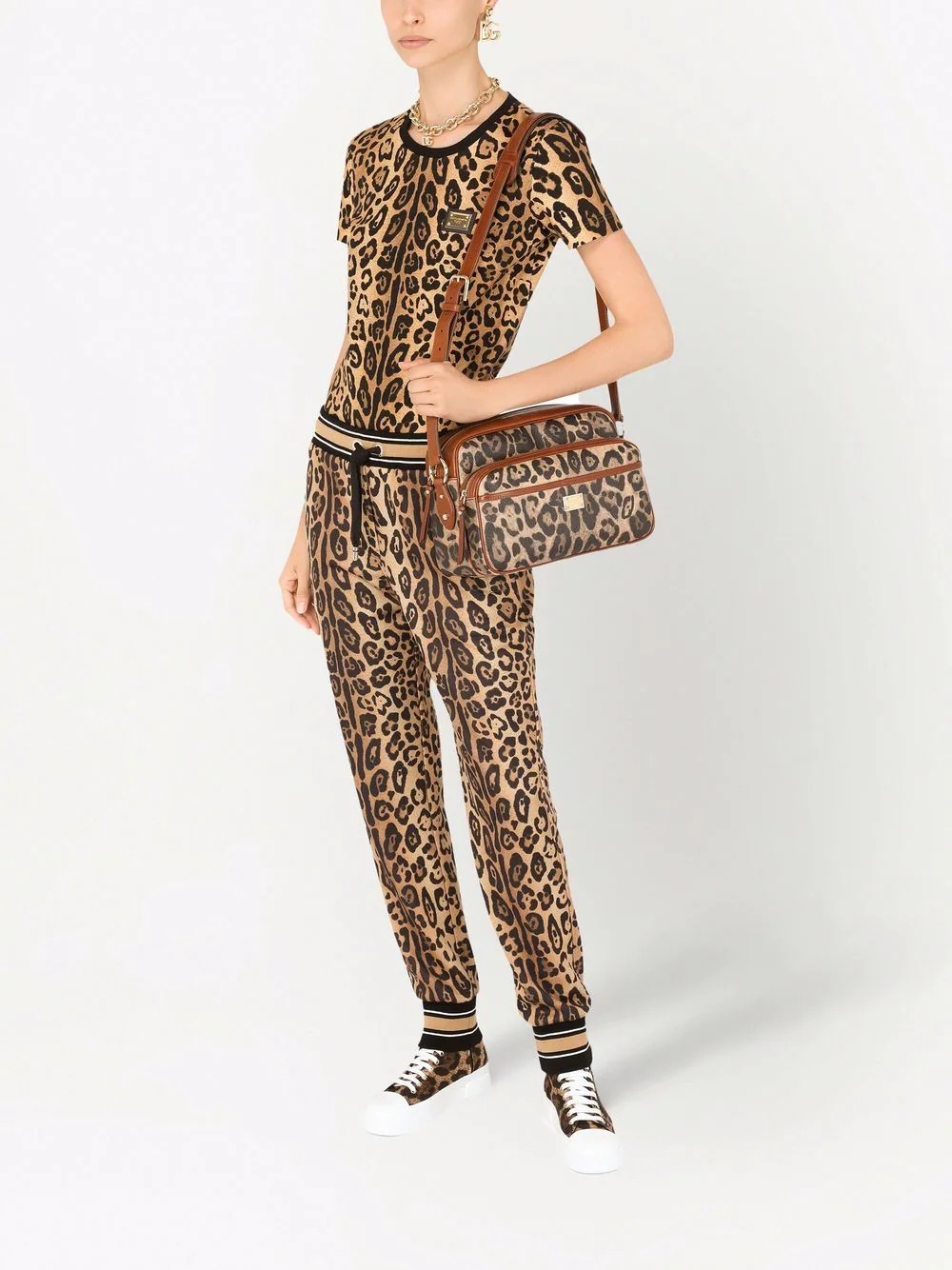 leopard print shoulder bag - 2