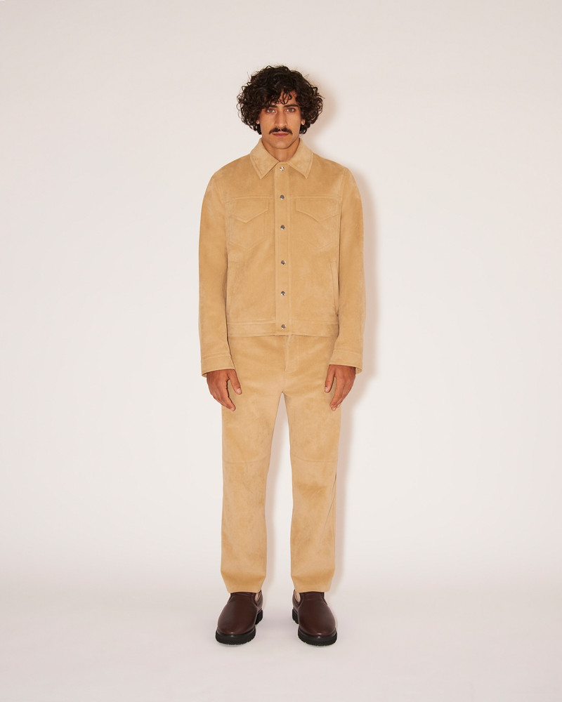 Nanushka NOR - Vegan suede relaxed straight-leg pants - Beige outlook