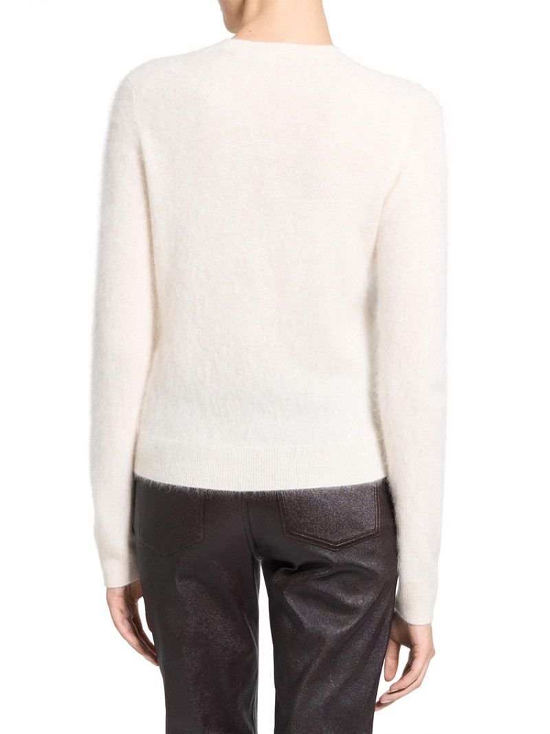 Women's Brushed Cashmere Cardigan - Ivory 4