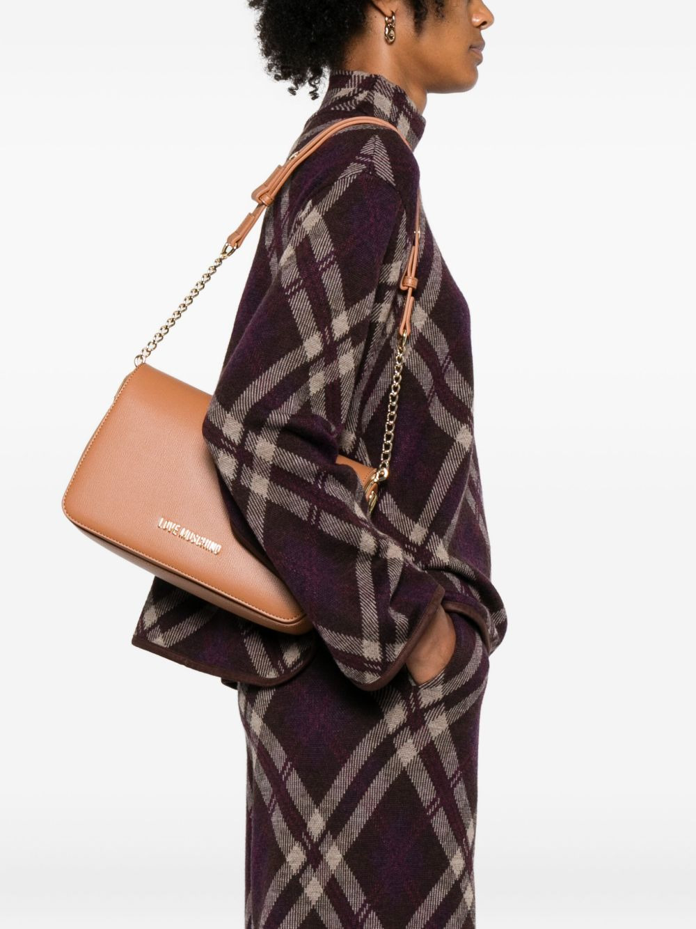 logo-plaque shoulder bag - 2