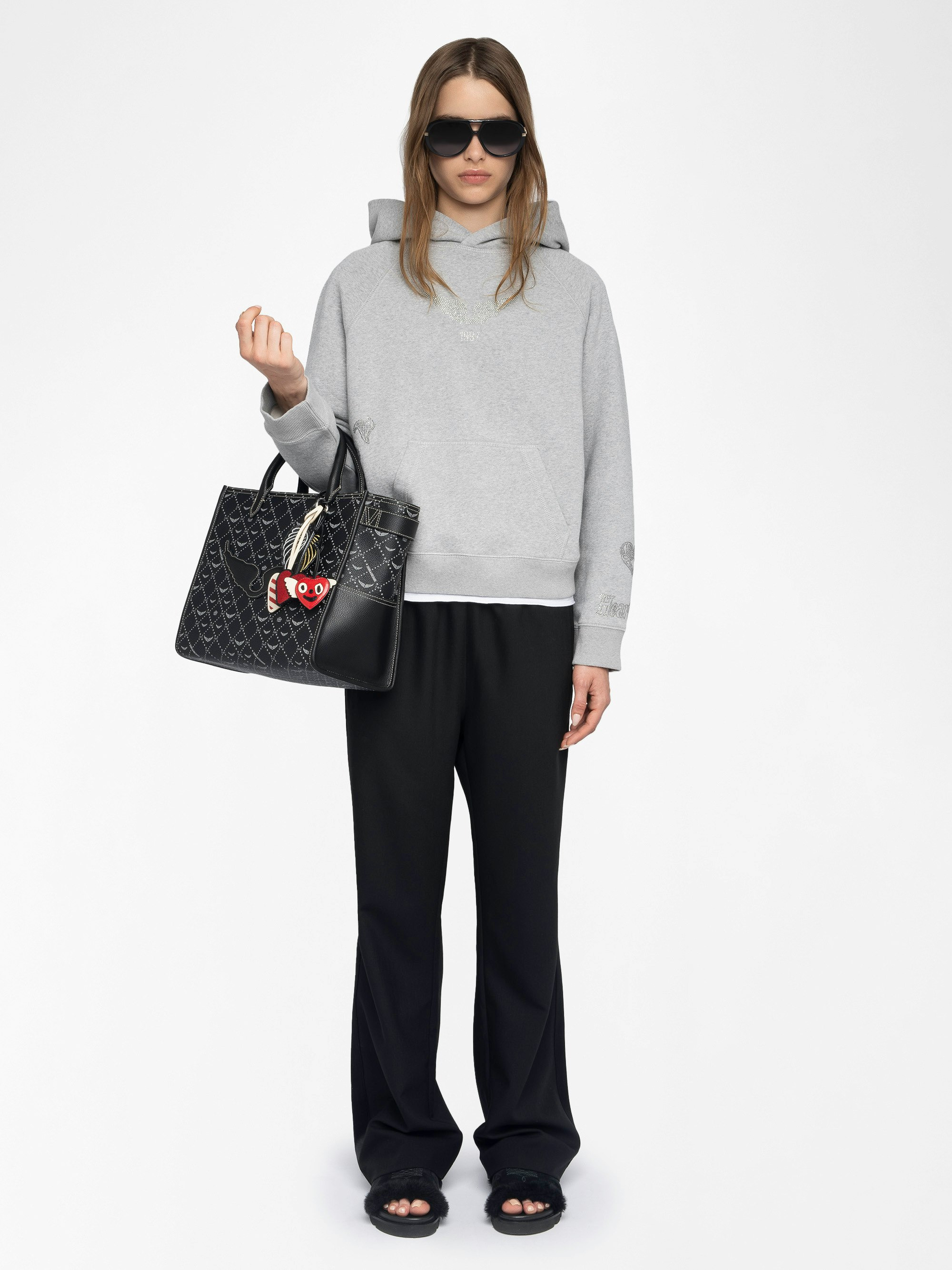Georgy Grey Women's Rhinestone Sweatshirt - 2