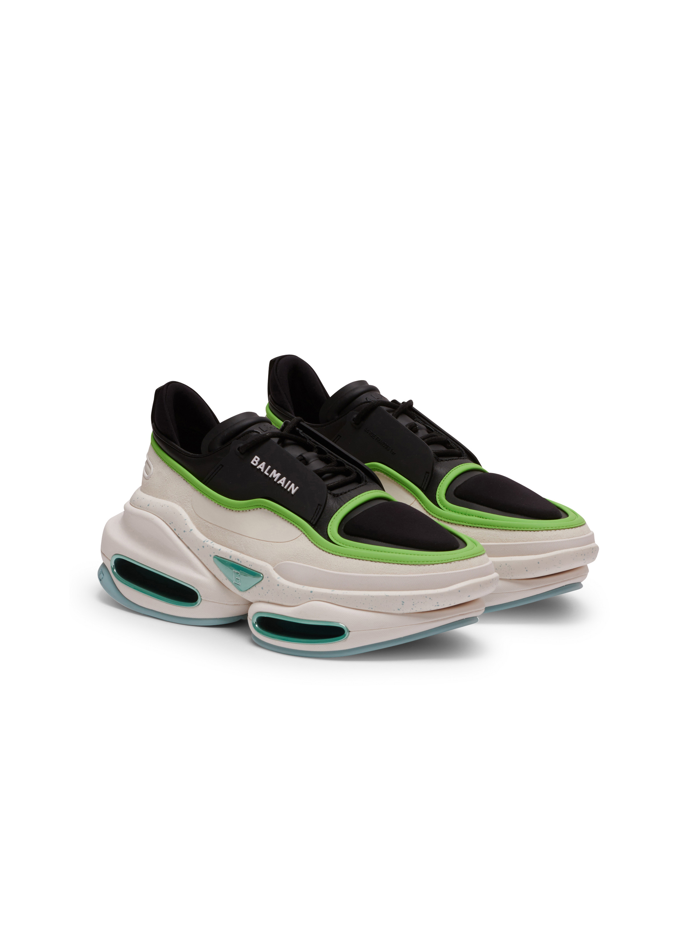 B-Bold low-top trainers in neoprene and suede - 6
