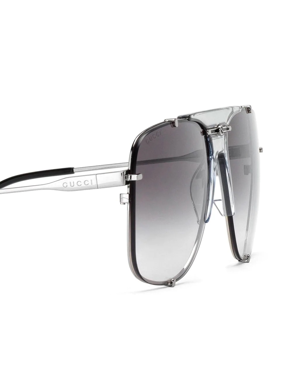 square aviator-frame sunglasses - 3