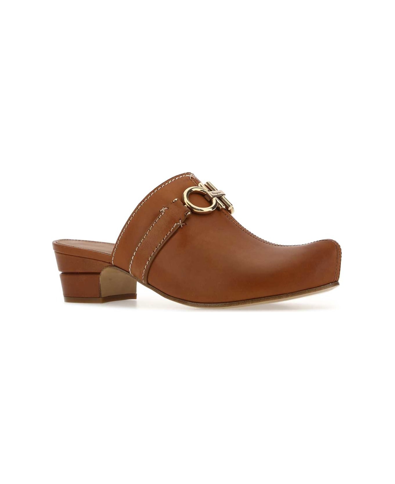 Caramel Leather Phobos Mules - 2