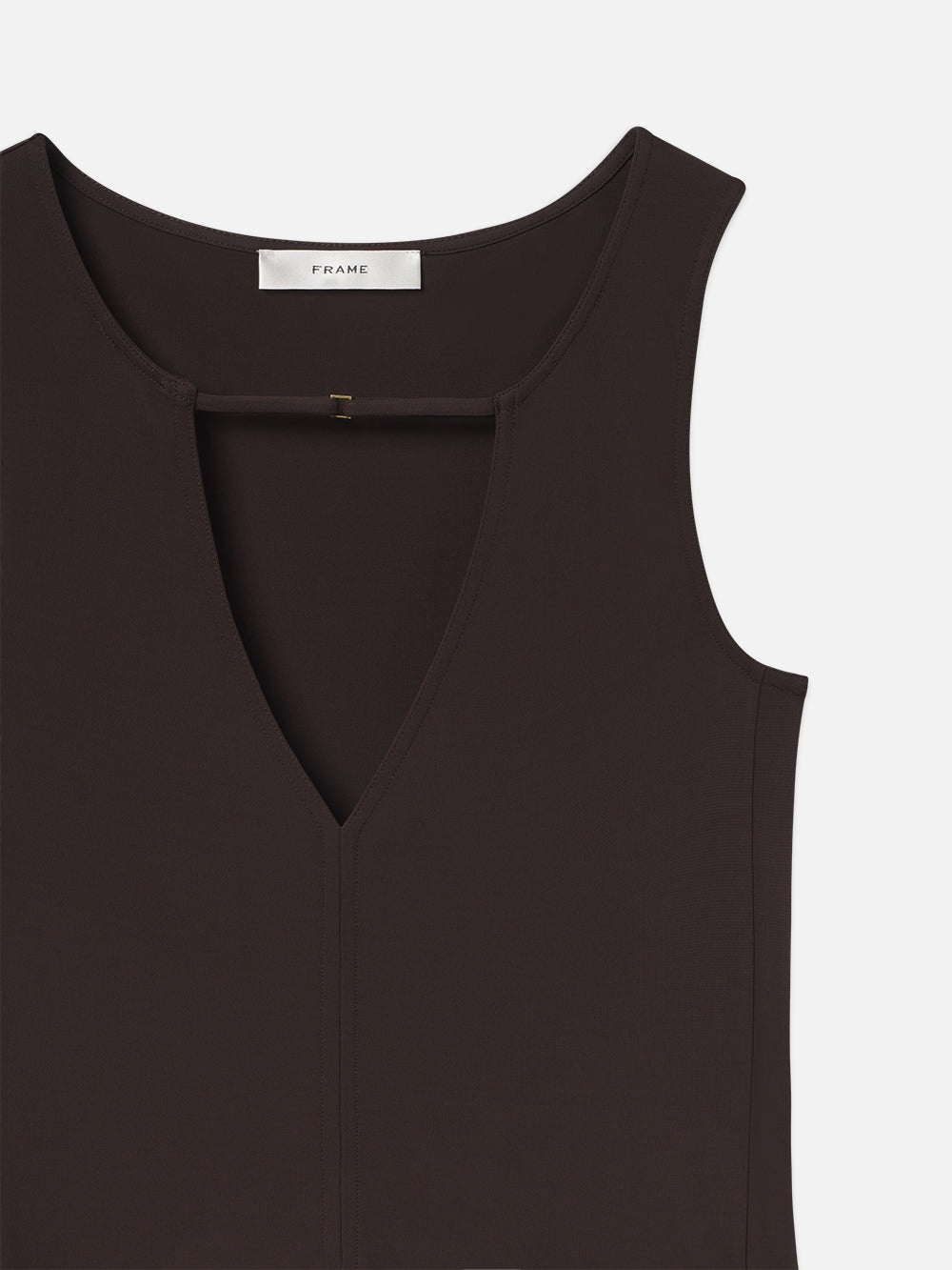 Deep V Tank in Chocolate Brown - 3