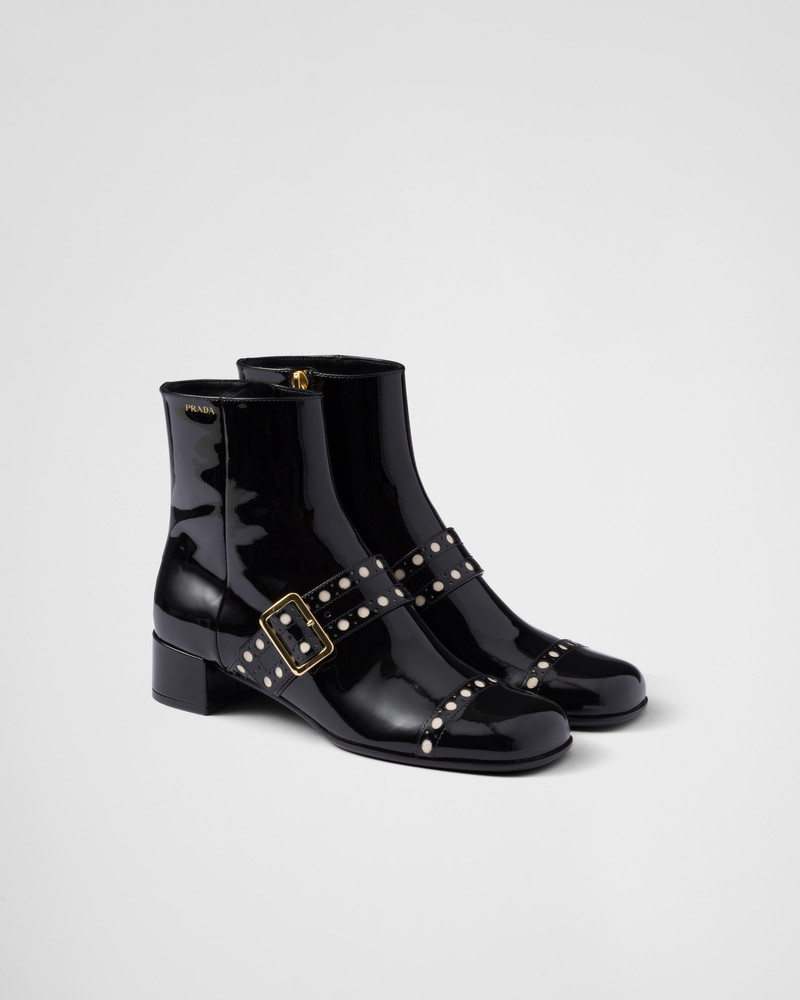 Patent leather ankle boots 1