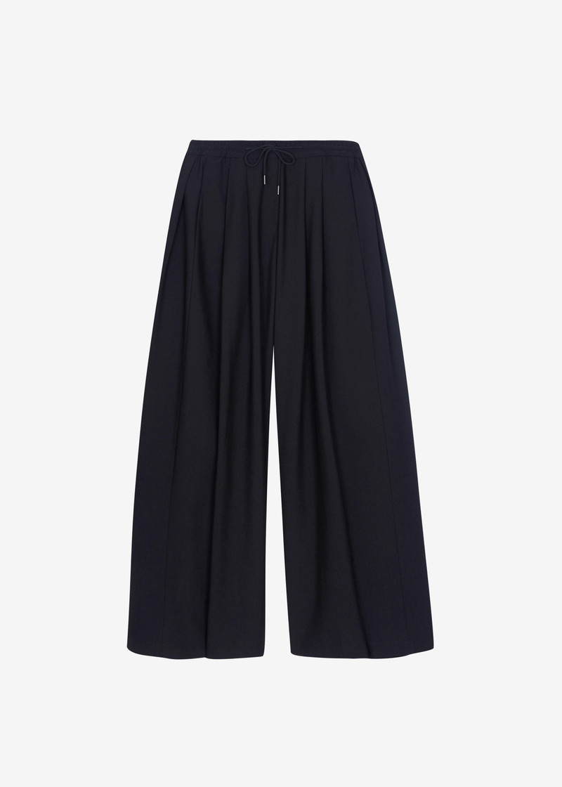 Corlen Pleated Wide Pants - Dark Navy 1