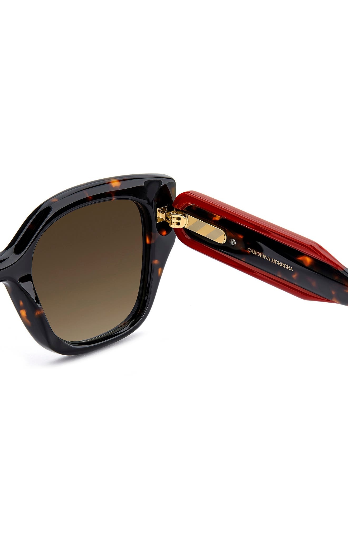 Carolina Herrera 51mm Gradient Square Sunglasses in Havana/Brown Sf at Nordstrom - 6
