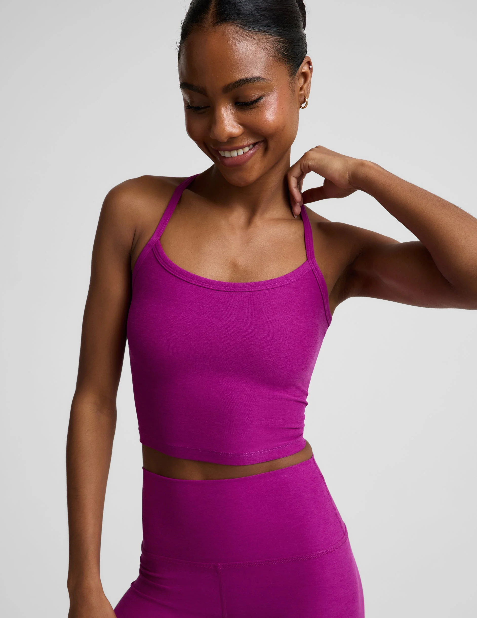 Spacedye™ Slim Racerback Cropped Tank - 1