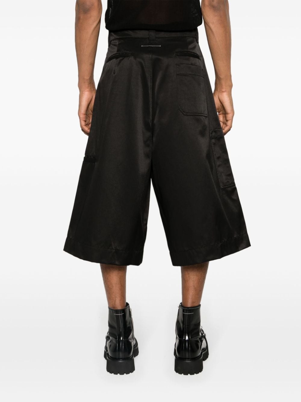 knee-length twill cargo shorts - 4
