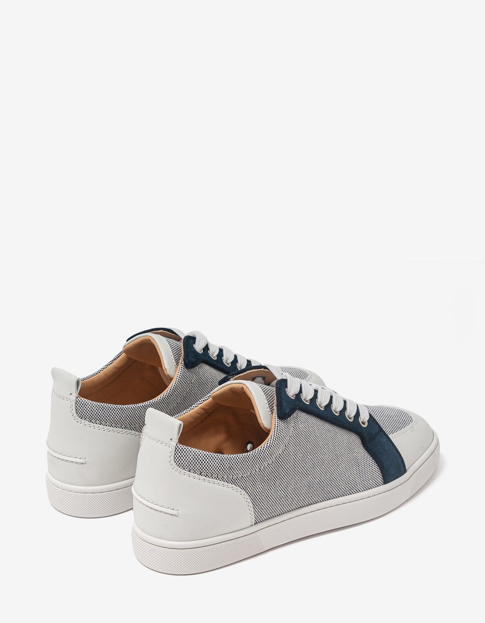 Rantulow Flat Navy Blue & White Trainers - - 6