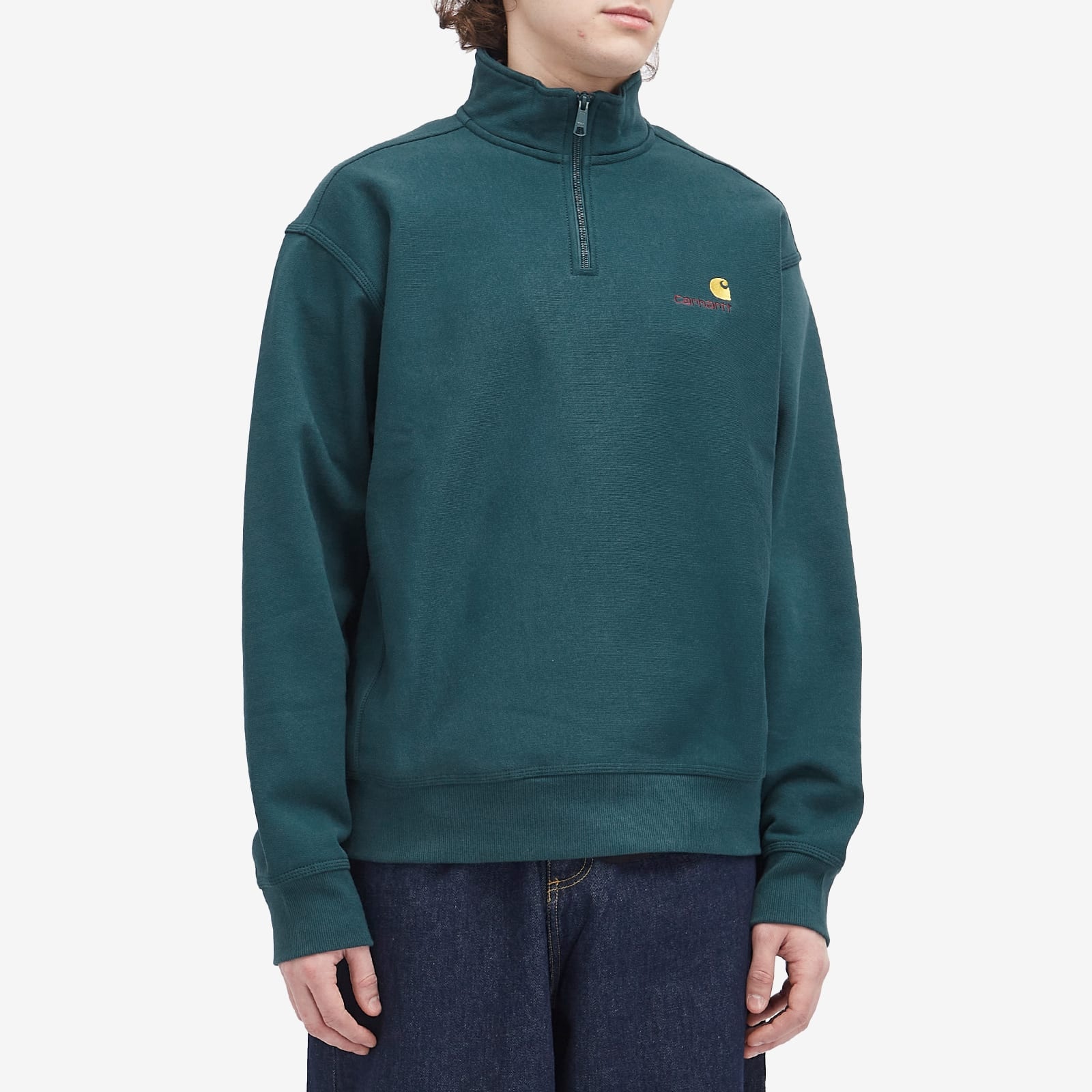 Carhartt WIP Half Zip American Script Sweatshirt - 2