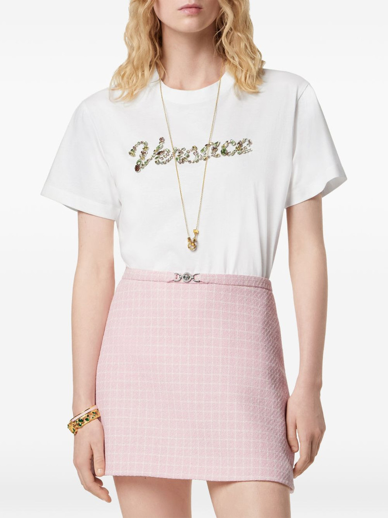 VERSACE logo-design cotton t-shirt outlook