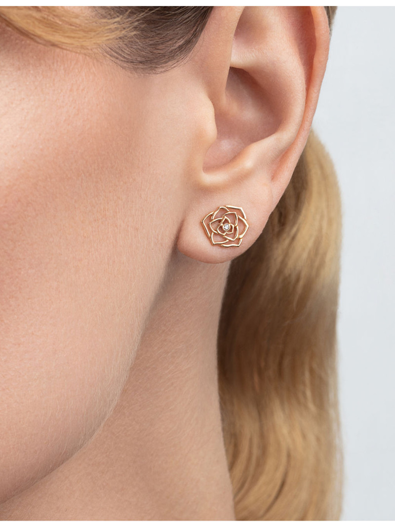 Piaget Piaget Rose 18ct Rose-Gold And Diamond Stud Earrings outlook