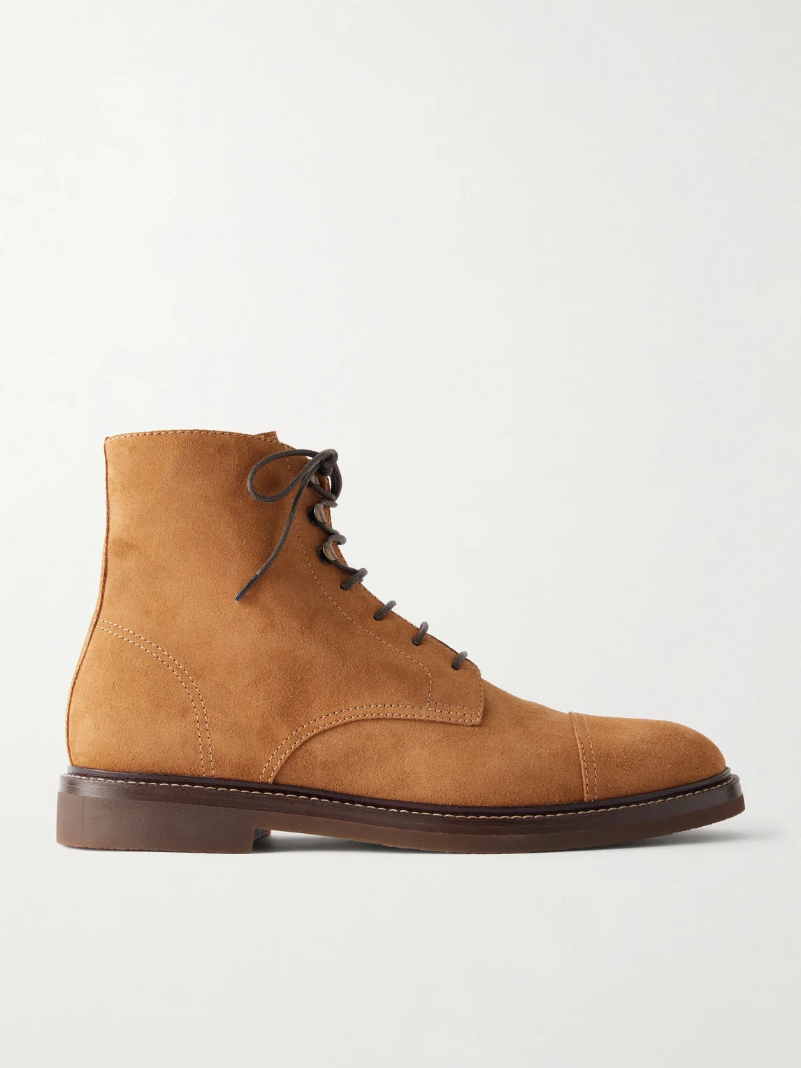 Suede Lace-Up Boots - 1