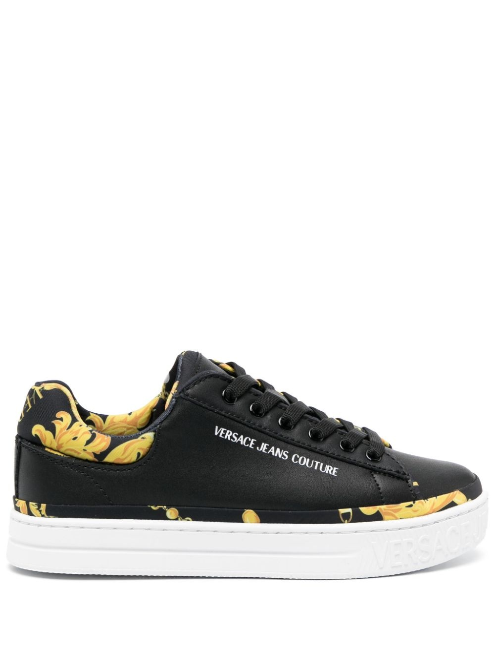 Chain Couture-print low-top sneakers - 1