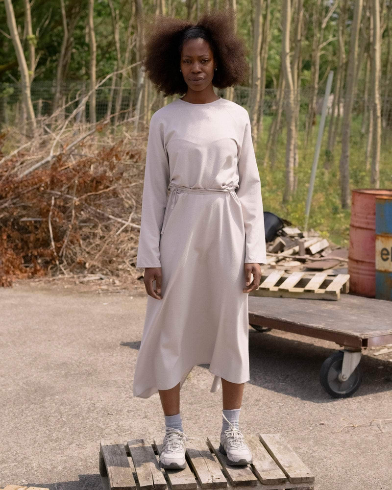 Long Sleeve Apron Dress - Wild Silk 5