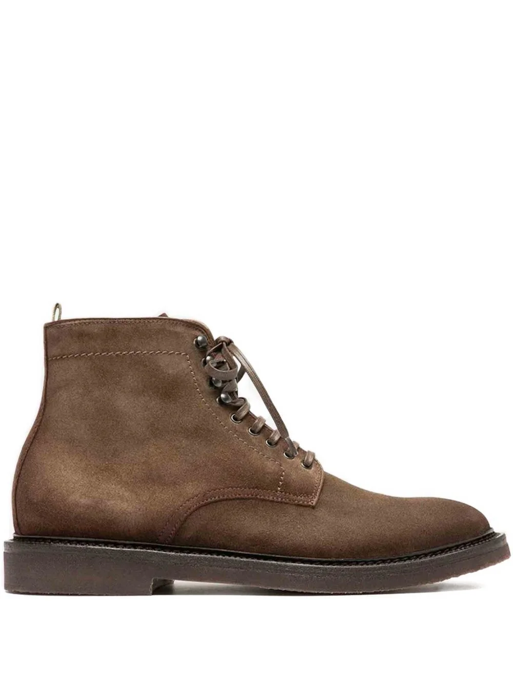 lace-up suede boots - 1