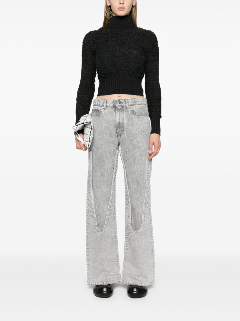 MM6 Maison Margiela high-neck distressed jumper outlook