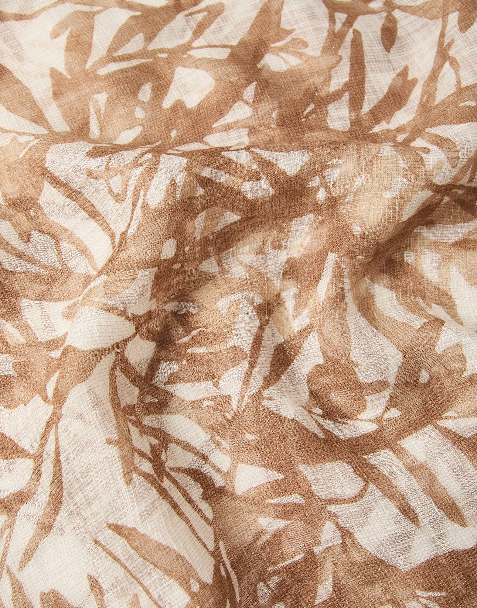 Sparkling herbarium print linen scarf 3