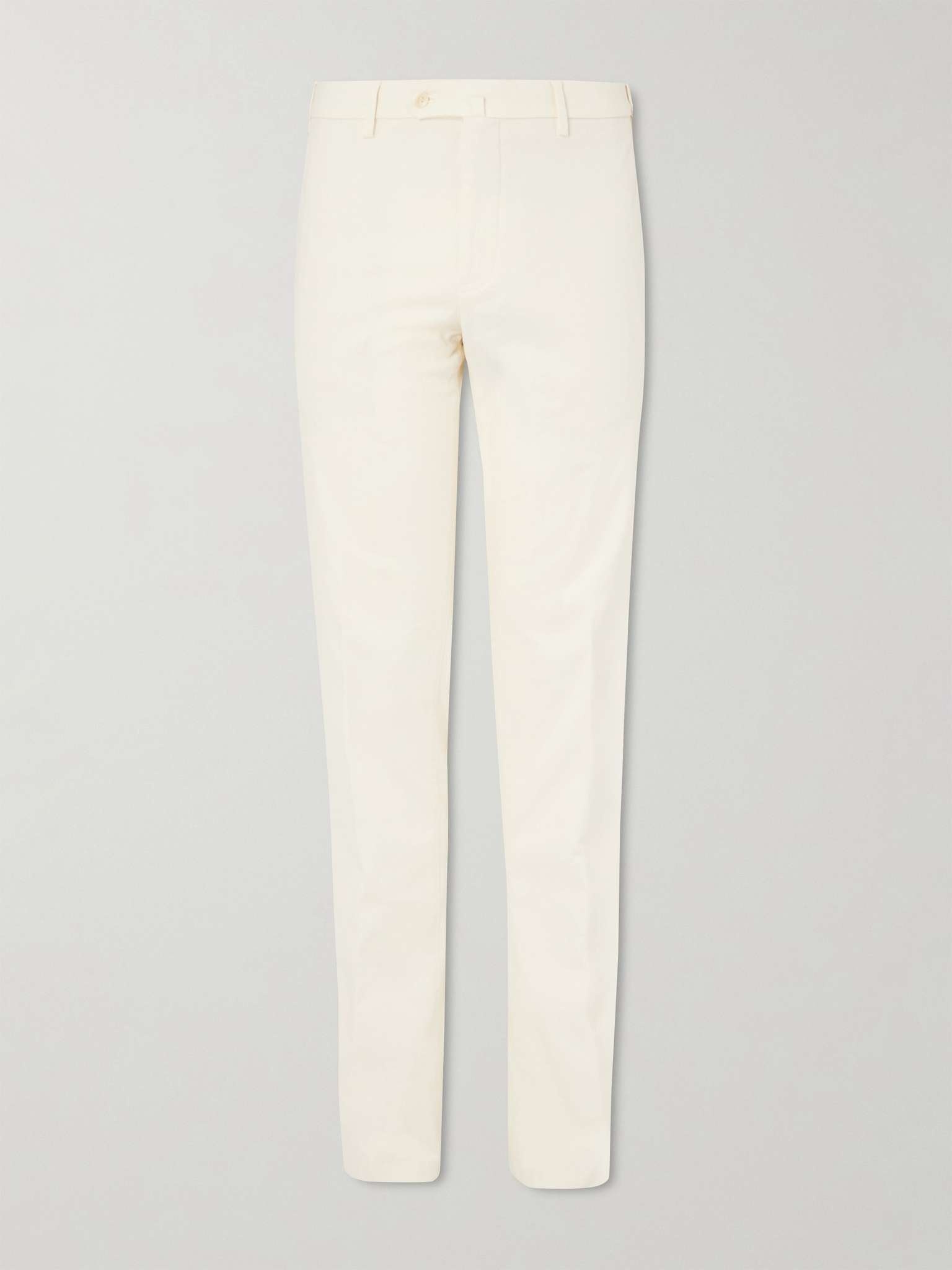 Slim-Fit Cotton-Blend Trousers - 1