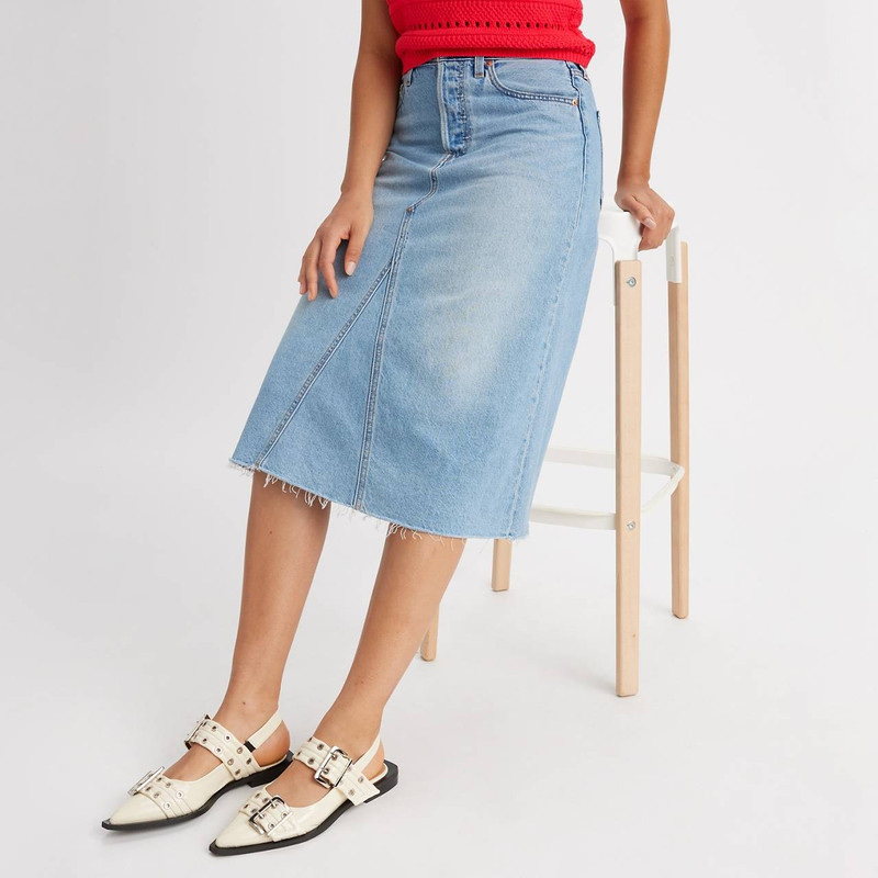 HIGH RISE A-LINE SKIRT 4