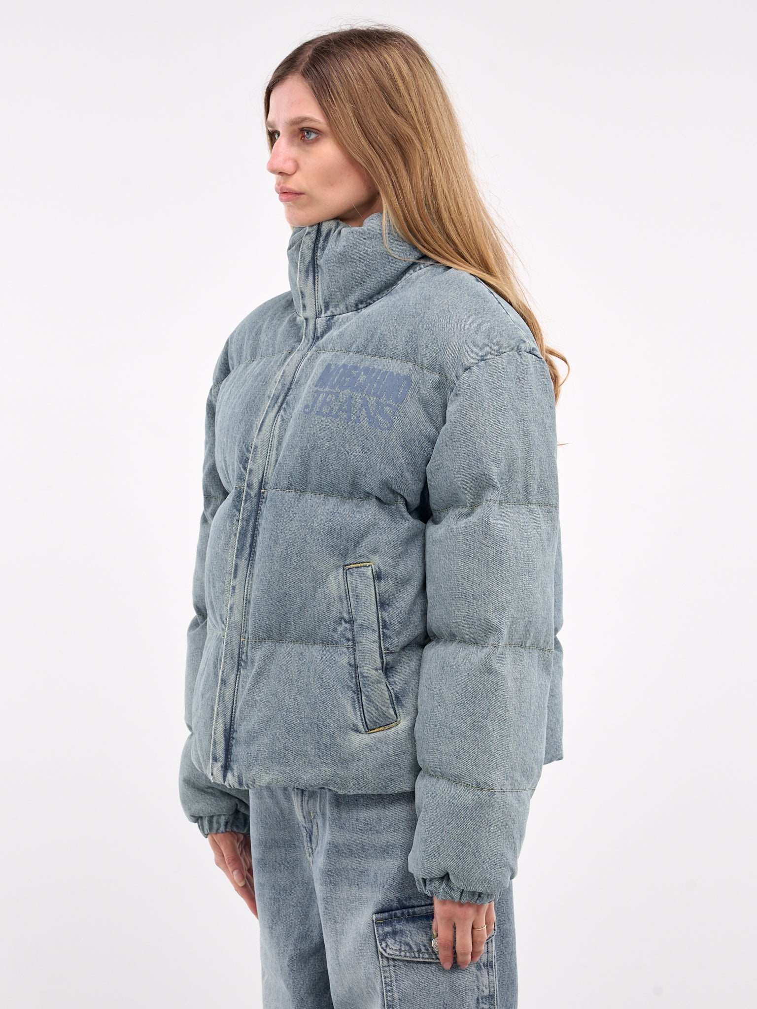 Denim Puffer Jacket - 2