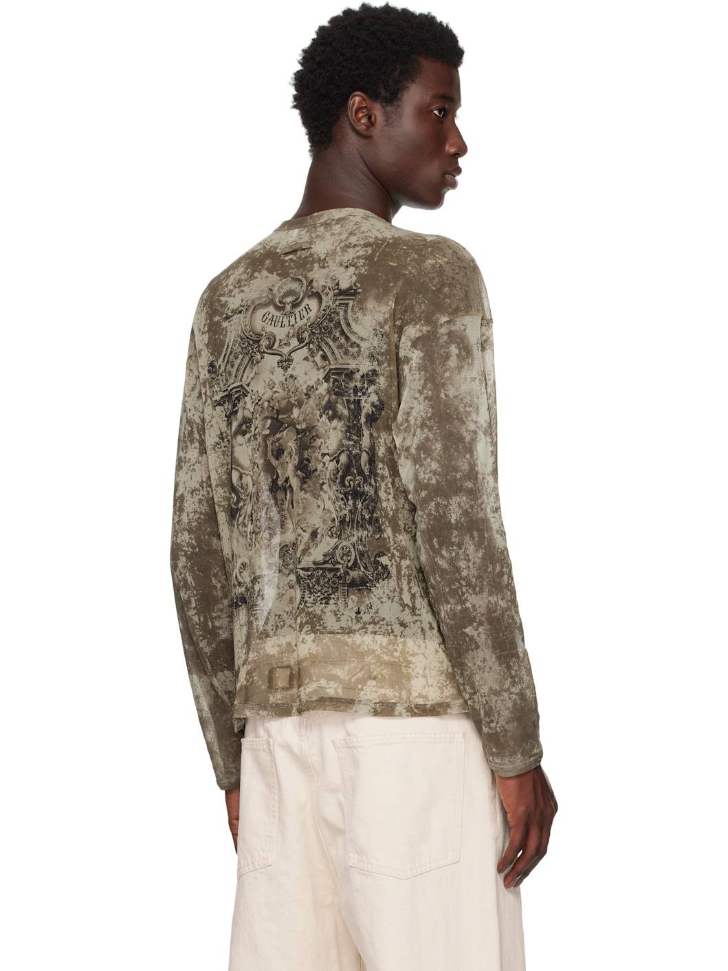 Beige 'The Oversized Médallion' Top - 3