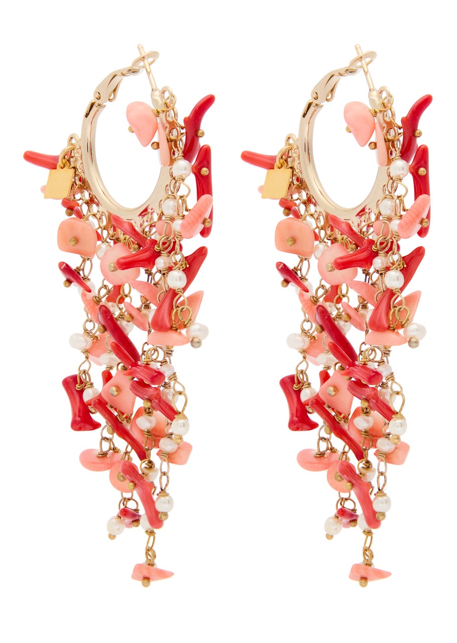 Rosantica Beaded Hoop Earrings - 1