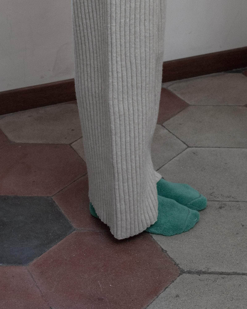 BASERANGE Buckle Ankle Socks - Textured Organic Cotton outlook