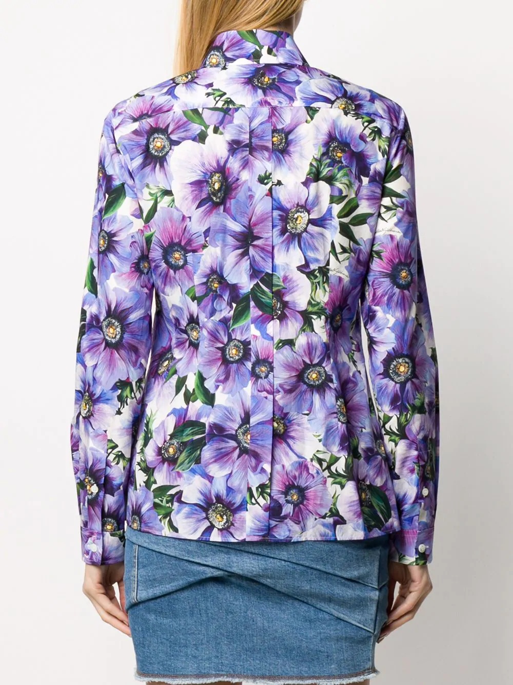 floral print cotton shirt - 4