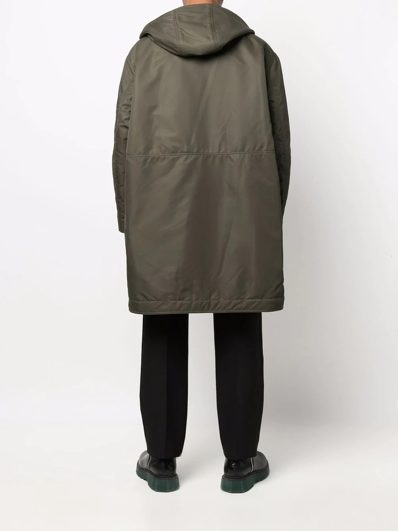 Optical Valentino-print parka coat 4