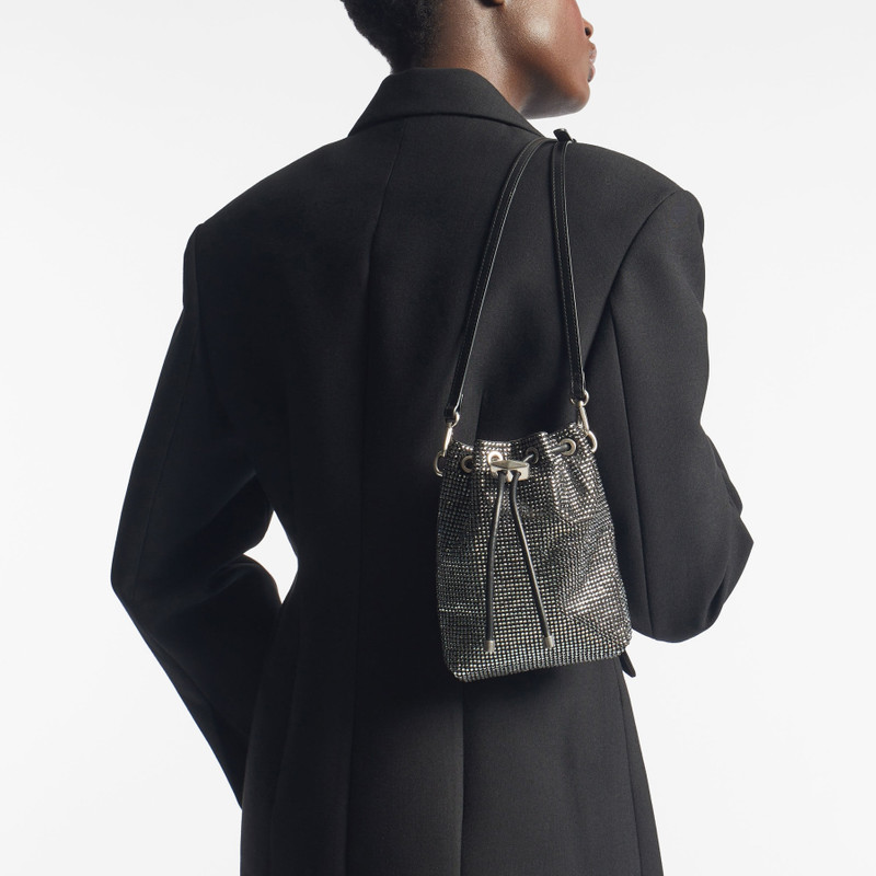 JIMMY CHOO Cinch Mini
Black Satin Crystal Mini Bag outlook