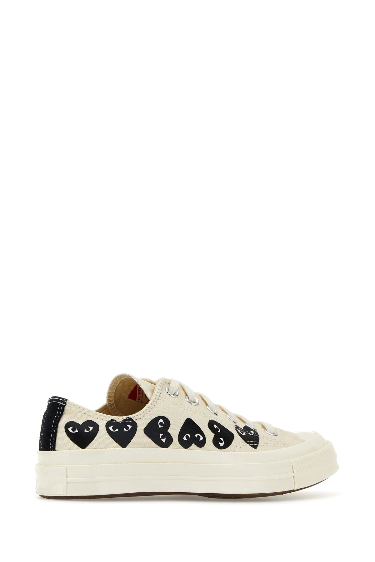 Ivory canvas Comme Des Garçons X Converse sneakers - 3