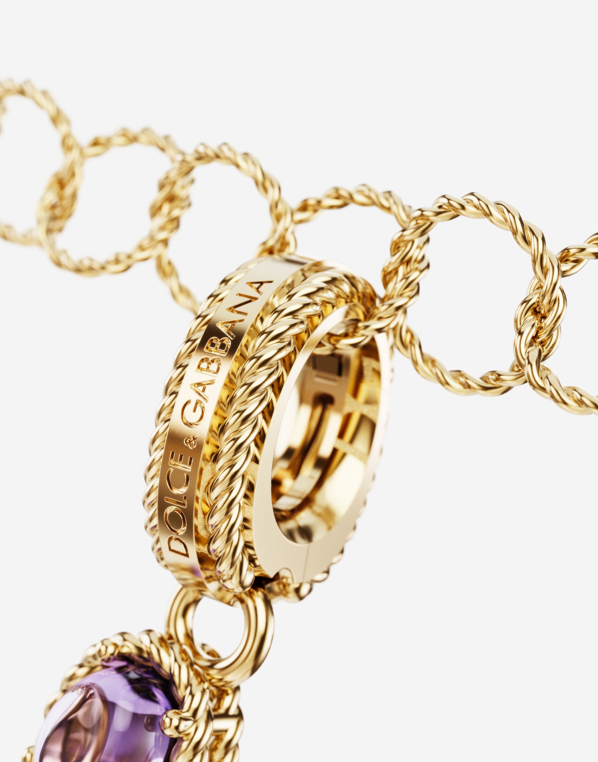 Charm N Lettering 18-carat yellow gold and multicolored gems - 3