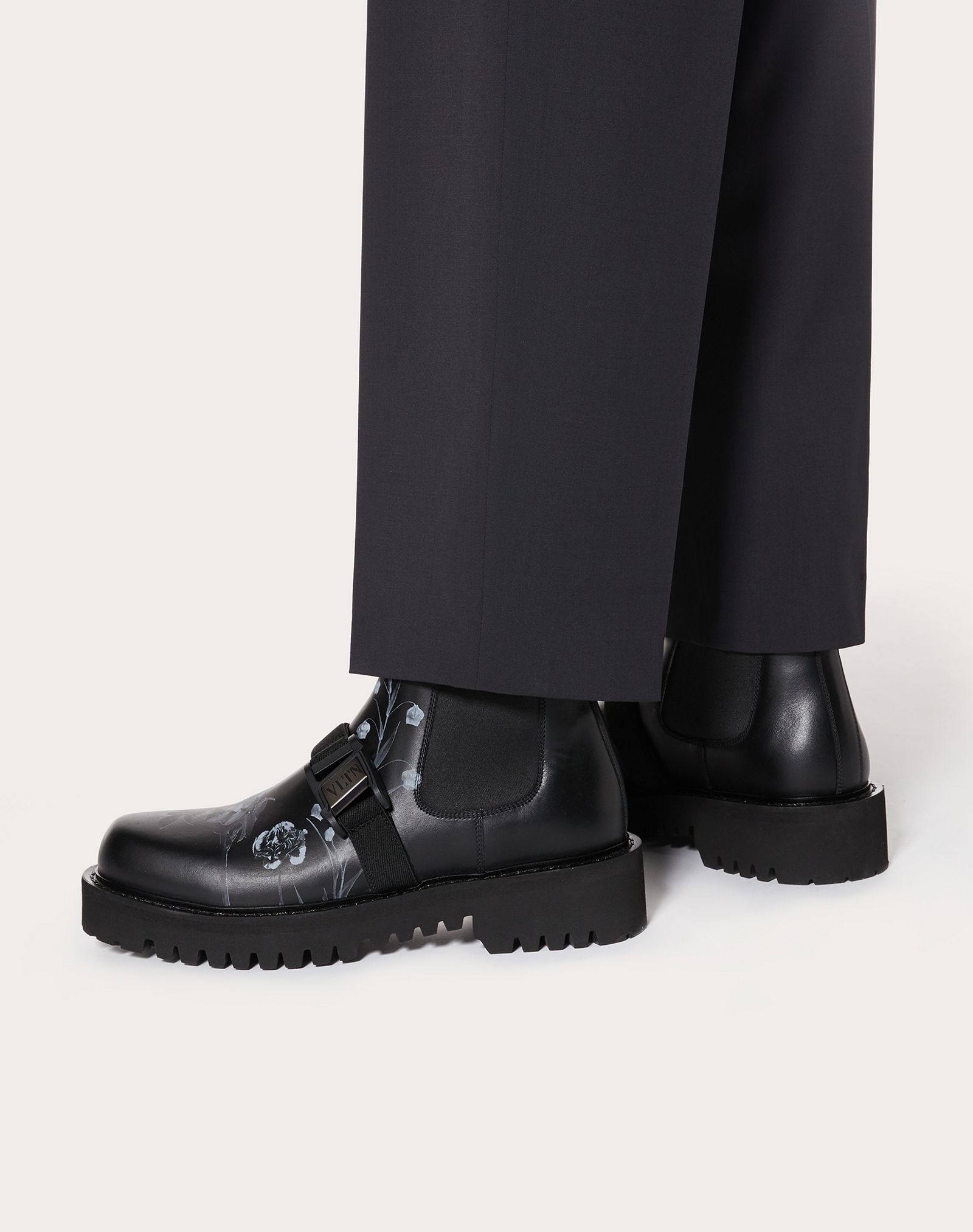 Flowersity Calfskin Beatle Boot with VLTN Buckle - 6