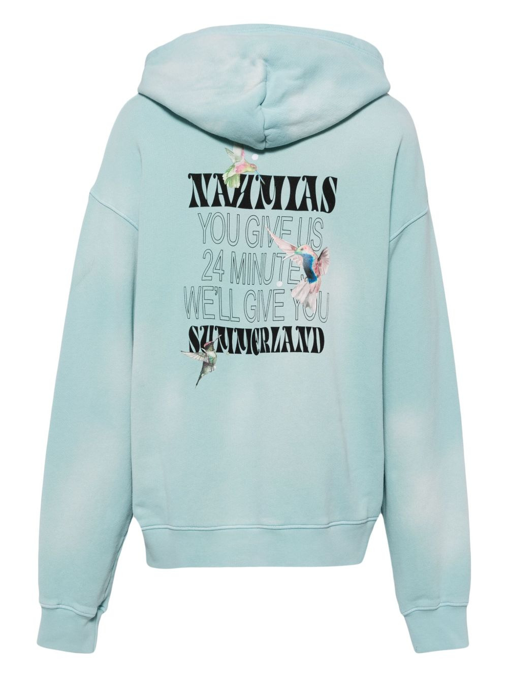 logo-print cotton hoodie - 2