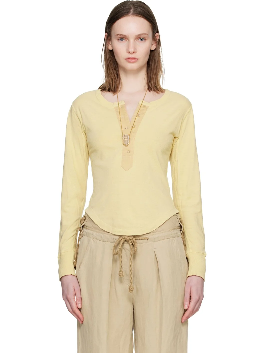 Beige Talicia Henley - 1