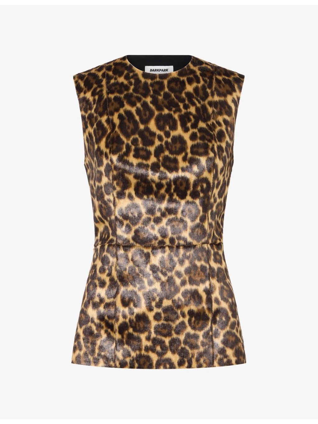 Joy Leopard Faux Pony-Hair Top - 1