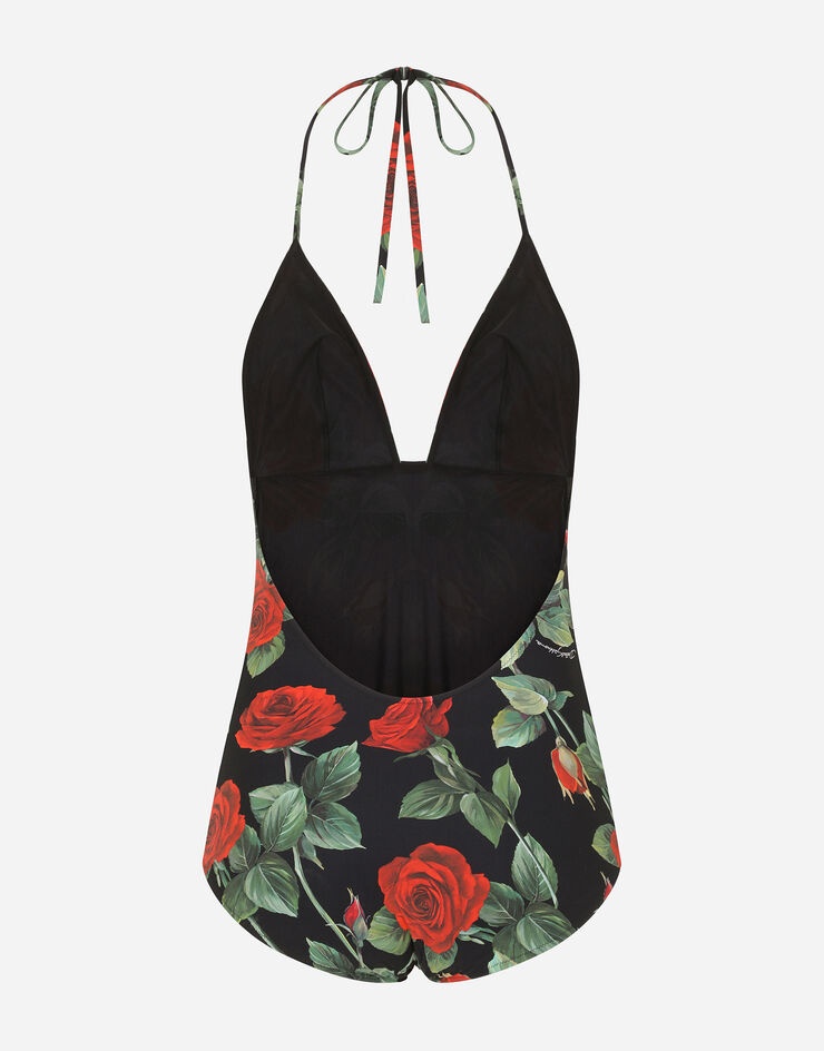 Rose-print one-piece swimsuit - 2