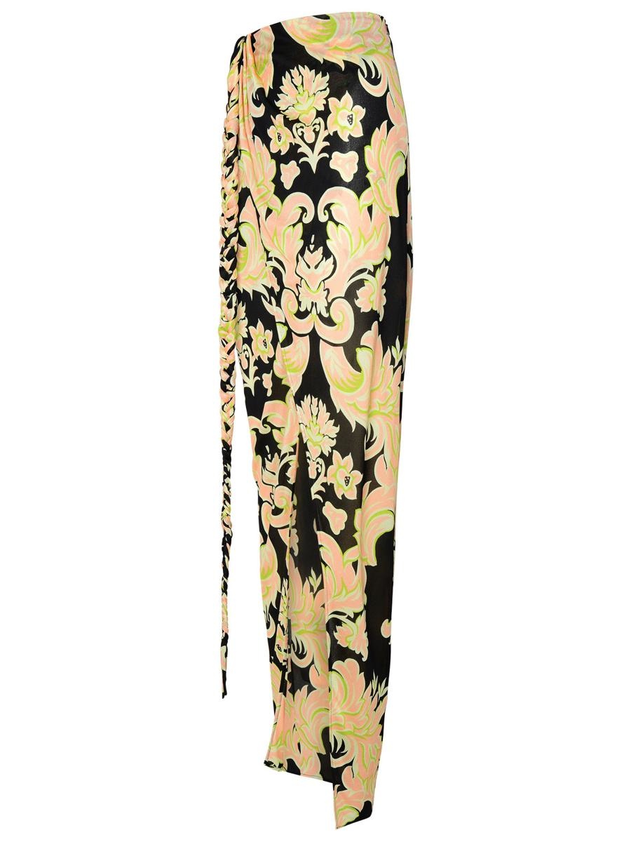 【送料&関税込】Etro Printed Black Jersey Sarong Skirt Etro ETRO 'SARONG' BLACK VISCOSE SKIRT | baltini | REVERSIBLE