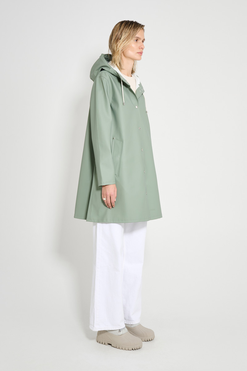 Stutterheim Mosebacke Raincoat Khaki Green outlook