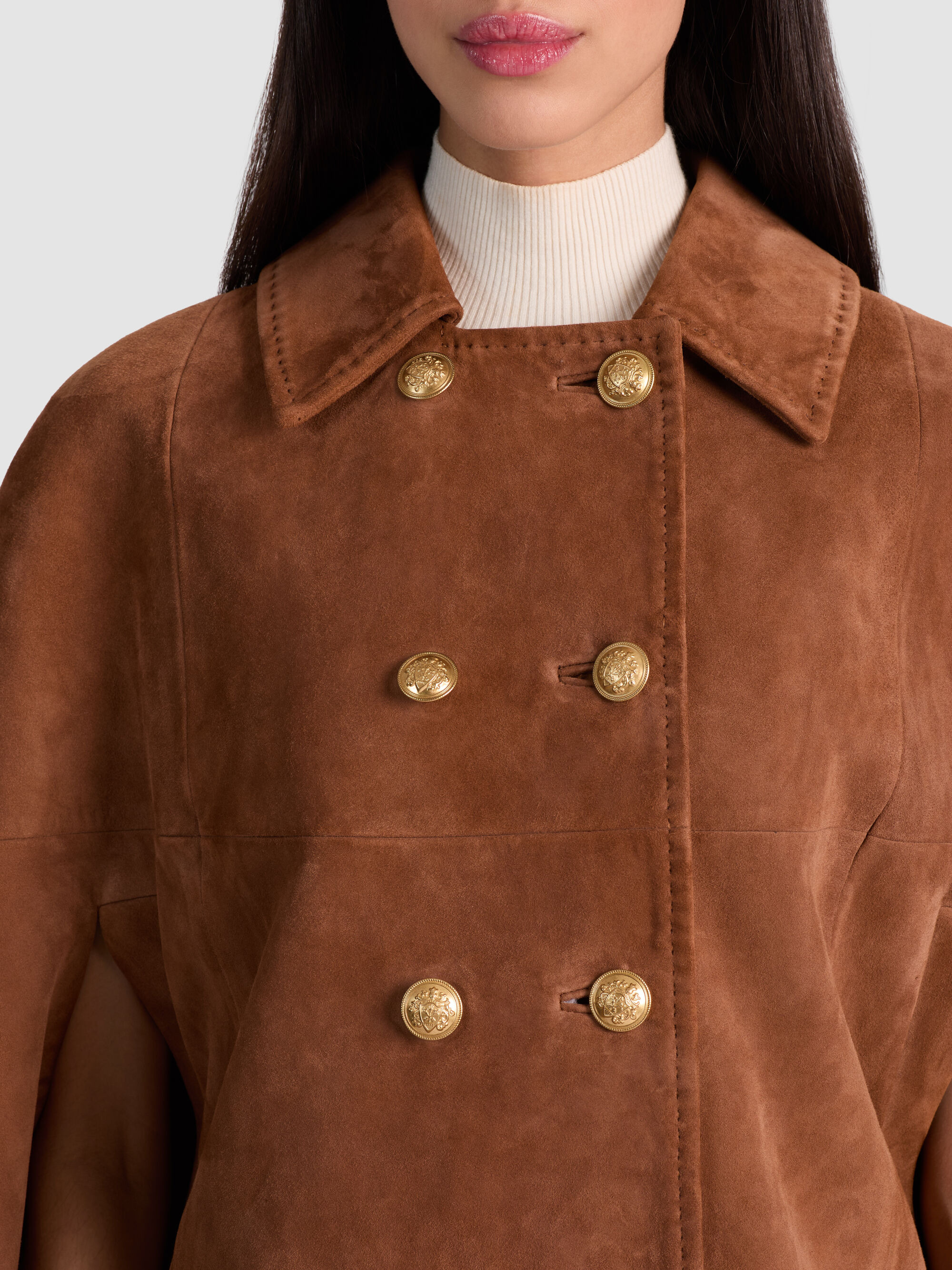 REYNALDA SUEDE MINI CAPE - 5