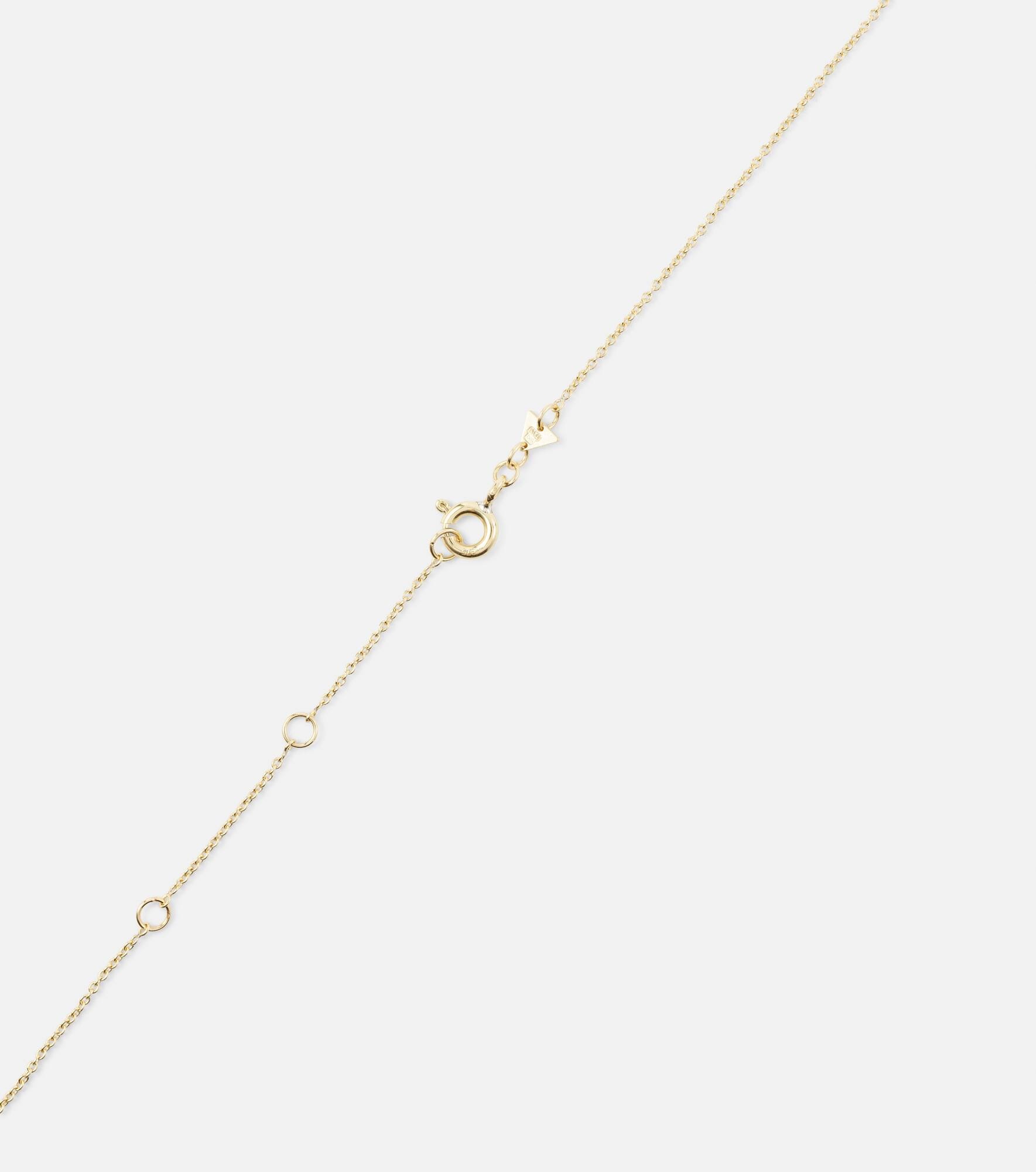 Frosty 9kt yellow gold necklace with enamel - 2