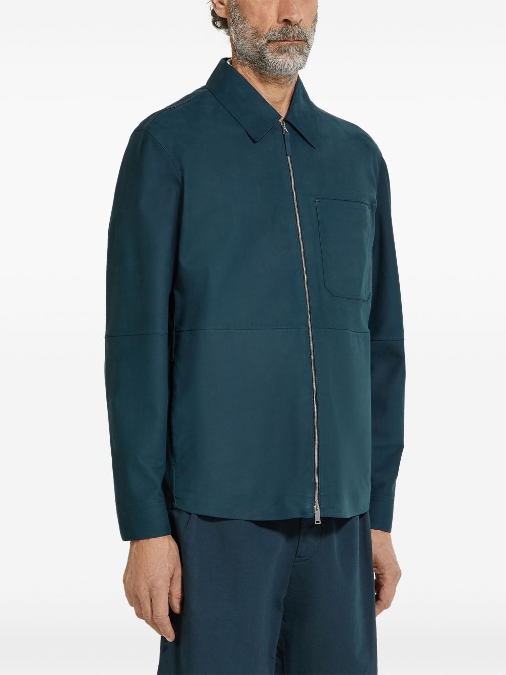 leather shirt jacket - 2