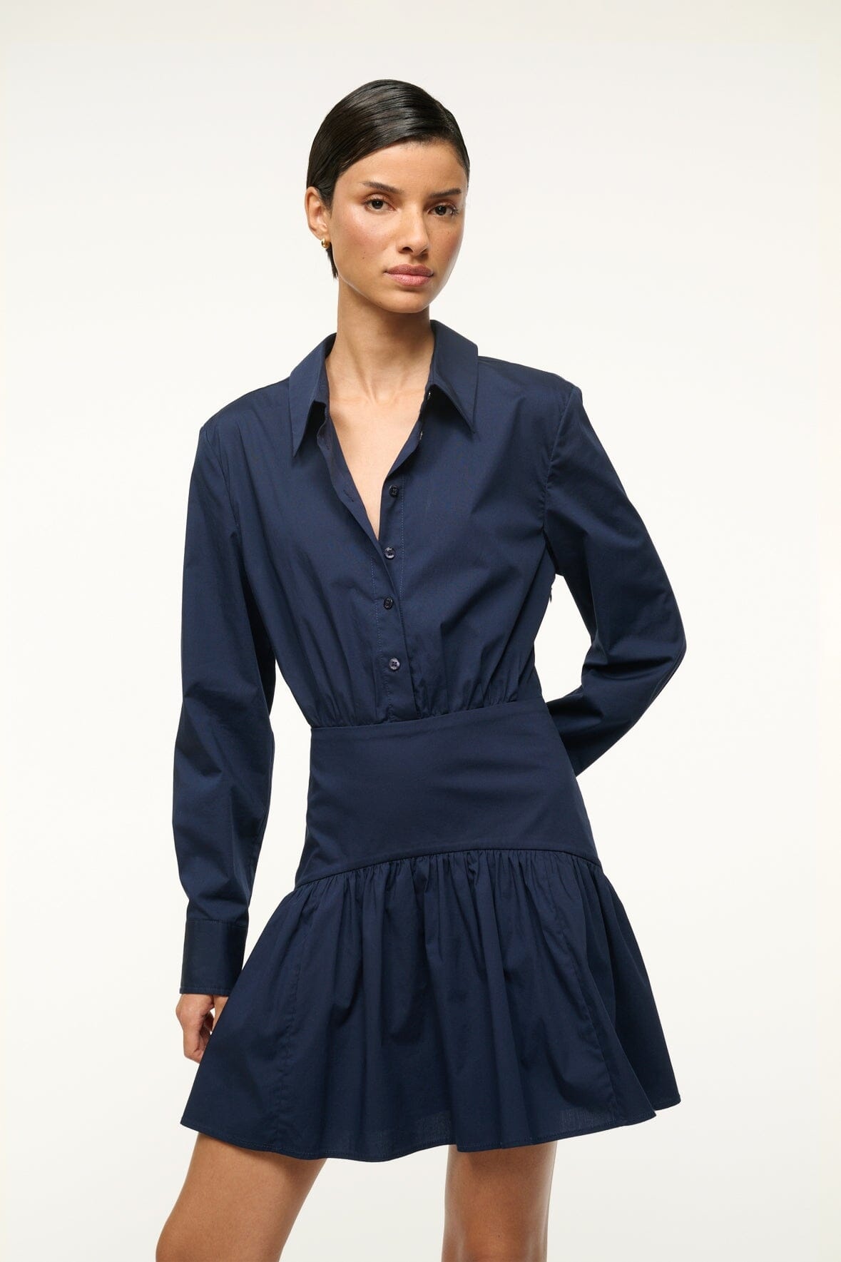 STAUD ROCCO MINI DRESS NAVY - 6